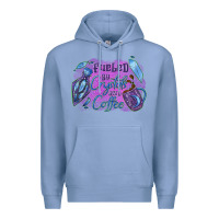 Colony Blue Fueled by crystals and coffee halloween Premium Hoodie - NancyCooperArtShop