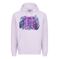 Lilac Fueled by crystals and coffee halloween Premium Hoodie - NancyCooperArtShop