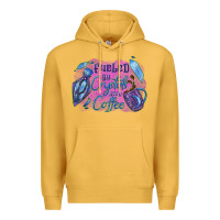 Mustard Fueled by crystals and coffee halloween Premium Hoodie - NancyCooperArtShop