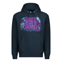 Navy Fueled by crystals and coffee halloween Premium Hoodie - NancyCooperArtShop