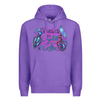 Purple Fueled by crystals and coffee halloween Premium Hoodie - NancyCooperArtShop