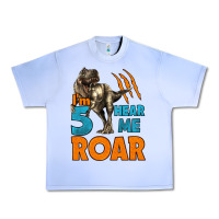 Grape Ice i'm five hear me roar dinosaur birthday Urban Heavy Tee - LillyAllenDesigns
