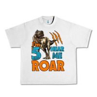 Lunar Rock i'm five hear me roar dinosaur birthday Urban Heavy Tee - LillyAllenDesigns
