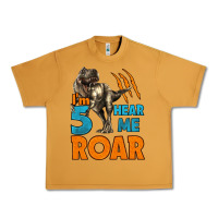 Peanut Butter i'm five hear me roar dinosaur birthday Urban Heavy Tee - LillyAllenDesigns