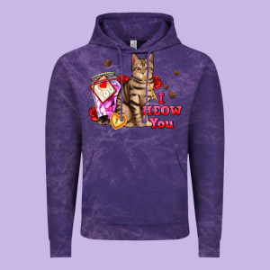 I Meow You Vintage Hoodie Designed By Adodesignshop
