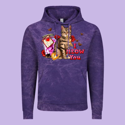 I Meow You Vintage Hoodie Designed By Adodesignshop