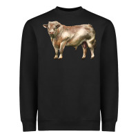 Black charolais bull Heavyweight Sweatshirt - LillyAllenDesigns