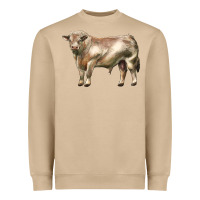 Mushroom charolais bull Heavyweight Sweatshirt - LillyAllenDesigns