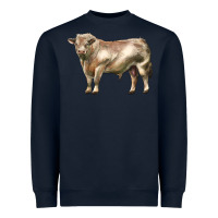 Navy charolais bull Heavyweight Sweatshirt - LillyAllenDesigns