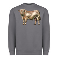 Storm charolais bull Heavyweight Sweatshirt - LillyAllenDesigns