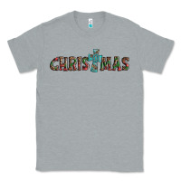 Heather Grey christmas cross Classic Tee - AdoDesignShop