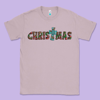 Christmas Cross Classic Tee Designed By Adodesignshop