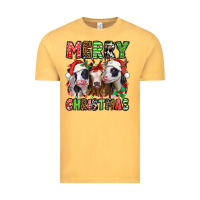 Vintage Mustard merry christmas heifers Vintage Tee - Jasminsmagicworld