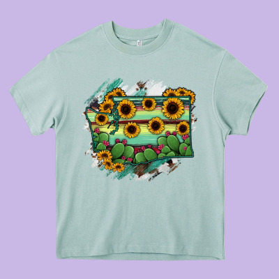 Washington State Map Heavy Core Tee Designed By Ranaportraitstore