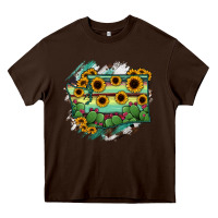 Chocolate Brown washingTon State Map Heavy Core Tee - RanaPortraitStore