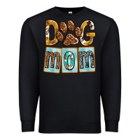 Black Dog Mom with Paw Premium Sweatshirt - texasbilliewilder