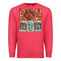 Cardinal Dog Mom with Paw Premium Sweatshirt - texasbilliewilder