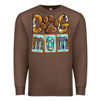 Chestnut Dog Mom with Paw Premium Sweatshirt - texasbilliewilder