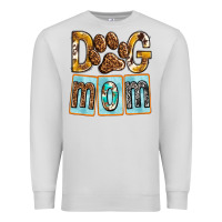 Dove Grey Dog Mom with Paw Premium Sweatshirt - texasbilliewilder