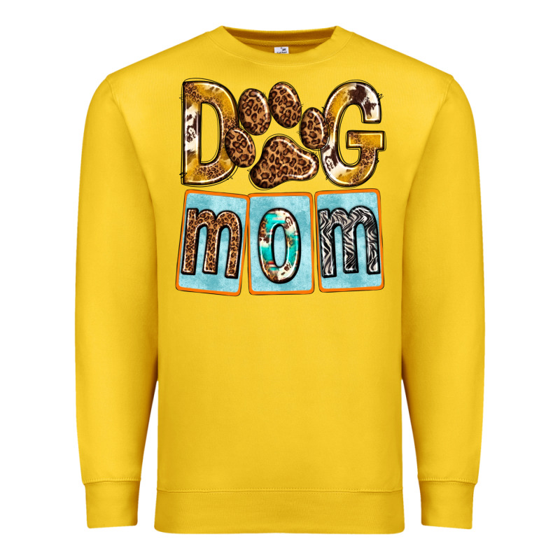 Dog Mom With Paw Premium Sweatshirt by texasbilliewilder | Teevron