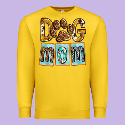 Dog Mom With Paw Premium Sweatshirt Designed By Texasbilliewilder