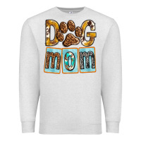 Oatmeal Heather Dog Mom with Paw Premium Sweatshirt - texasbilliewilder