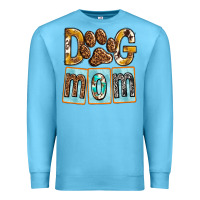 Ocean Blue Dog Mom with Paw Premium Sweatshirt - texasbilliewilder