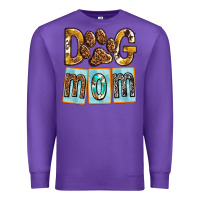 Purple Dog Mom with Paw Premium Sweatshirt - texasbilliewilder