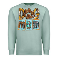 Seafoam Dog Mom with Paw Premium Sweatshirt - texasbilliewilder