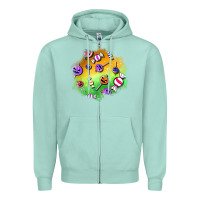 Seafoam halloween candy patches Zipper Hoodie - BundleAndBundleShop