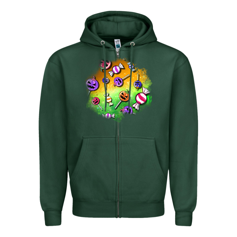 Halloween Candy Patches Zipper Hoodie by BundleAndBundleShop | Teevron