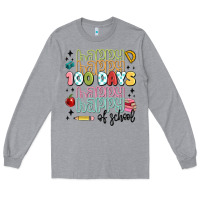 Heather Grey 100 days of school Long Sleeve Tee - MaliasSmallBusiness