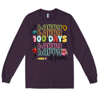Plum 100 days of school Long Sleeve Tee - MaliasSmallBusiness