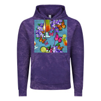 Cloud Purple butterfly cocktail Vintage Hoodie - BundleAndBundleShop