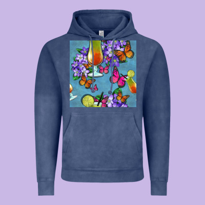 Butterfly Cocktail Vintage Hoodie Designed By Bundleandbundleshop