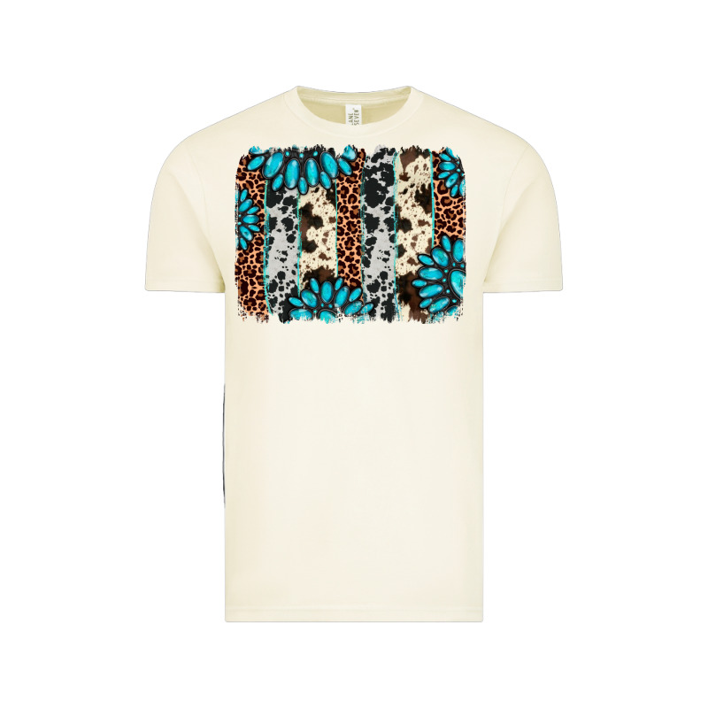 Gemstone Leopard Cowhide Brushstroke Vintage Tee by AdoDesignShop | Teevron