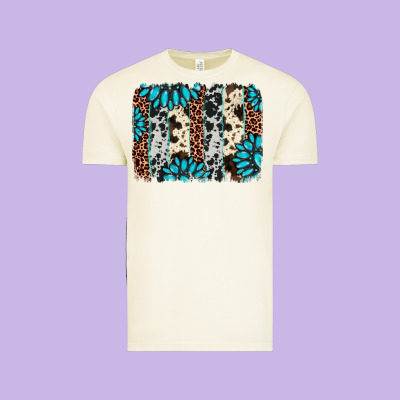 Gemstone Leopard Cowhide Brushstroke Vintage Tee Designed By Adodesignshop