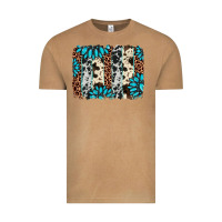 Vintage Camel gemstone leopard cowhide brushstroke Vintage Tee - AdoDesignShop