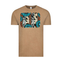 Vintage Coffee gemstone leopard cowhide brushstroke Vintage Tee - AdoDesignShop