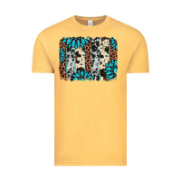 Vintage Mustard gemstone leopard cowhide brushstroke Vintage Tee - AdoDesignShop