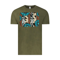 Vintage Olive gemstone leopard cowhide brushstroke Vintage Tee - AdoDesignShop