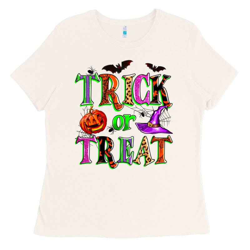 Trick Or Treat Ladies Tee by Zillion Design Studio | Teevron