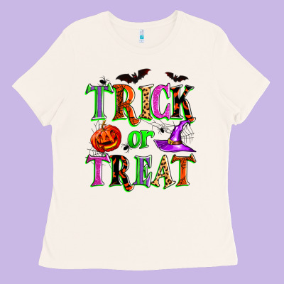 Trick Or Treat Ladies Tee Designed By Zillion Design Studio