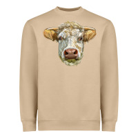 Mushroom Charolais bull face Heavyweight Sweatshirt - LillyAllenDesigns