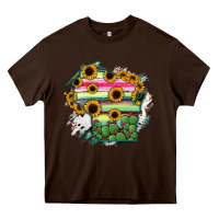 Chocolate Brown Wisconsin State Map Heavy Core Tee - RanaPortraitStore