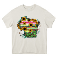 Cream Wisconsin State Map Heavy Core Tee - RanaPortraitStore