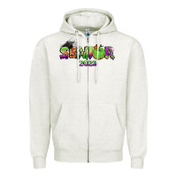 Oatmeal Heather senior 2023 halloween Zipper Hoodie - BundleAndBundleShop