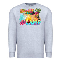 Heather Grey summer camp Premium Sweatshirt - NancyCooperArtShop