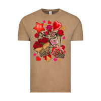 Vintage Coffee valentines day skeleton Vintage Tee - NancyCooperArtShop