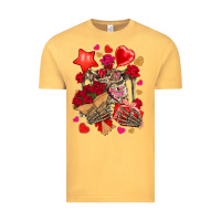 Vintage Mustard valentines day skeleton Vintage Tee - NancyCooperArtShop
